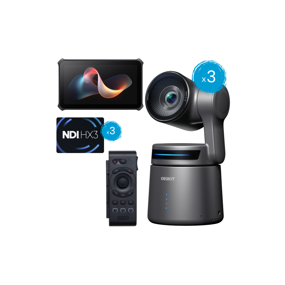 Kit OBSBOT Talent + Tail Air(x3) + controller remoto Tail Air + licenza NDI (x3) - Manco.it